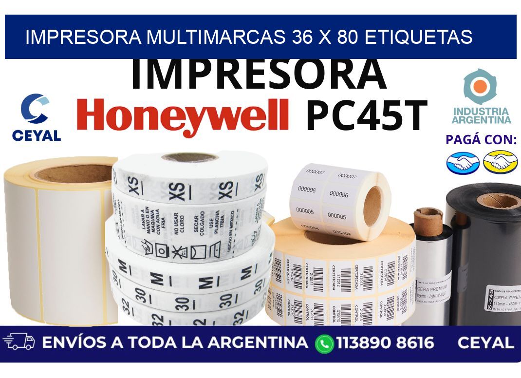impresora multimarcas 36 x 80 etiquetas