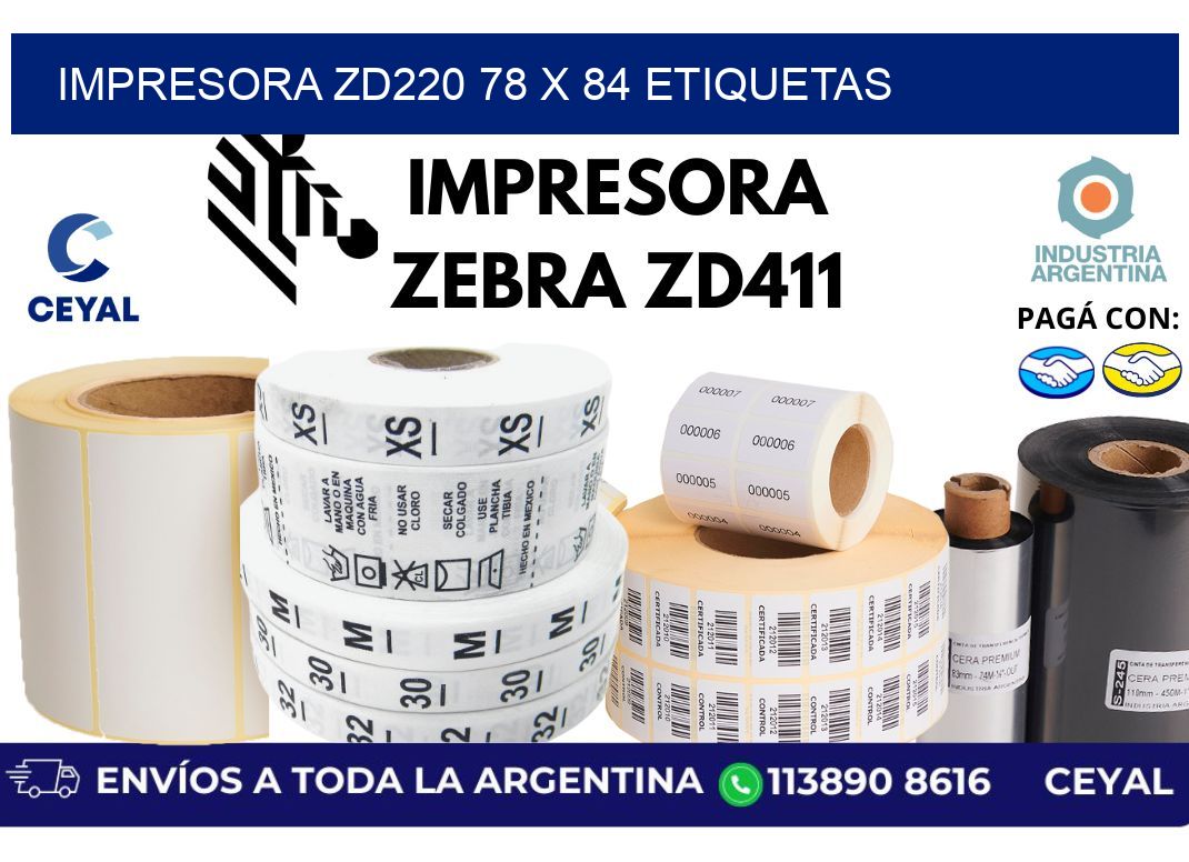 impresora zd220 78 x 84 etiquetas