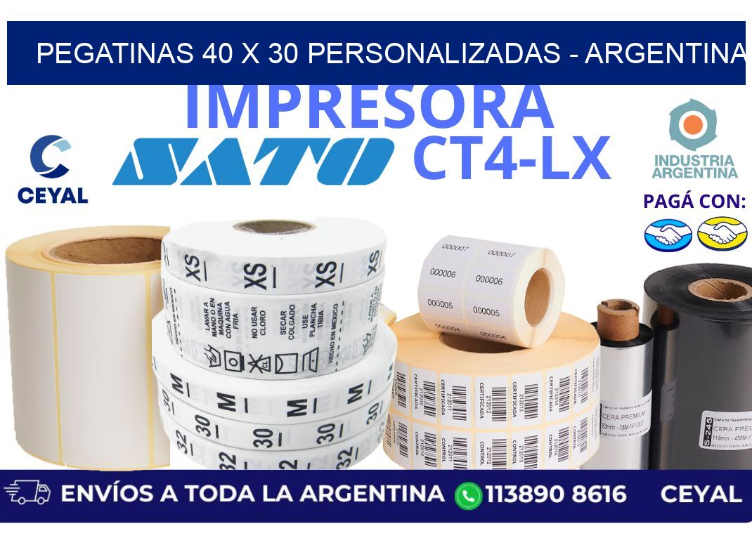 pegatinas 40 x 30 personalizadas - Argentina
