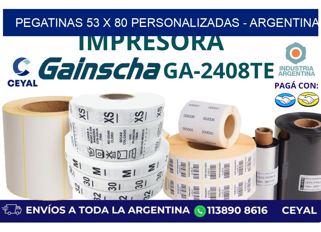 pegatinas 53 x 80 personalizadas – Argentina