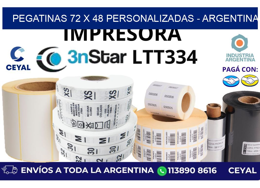 pegatinas 72 x 48 personalizadas - Argentina
