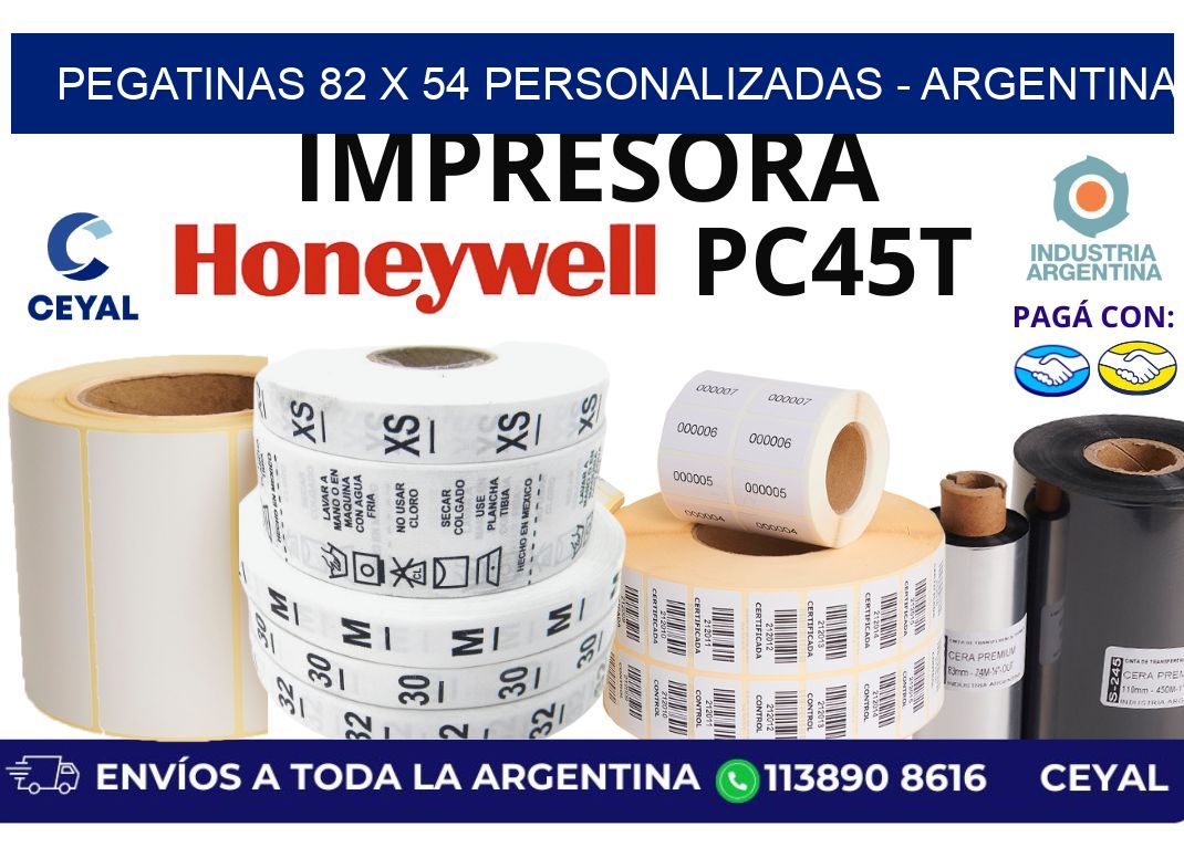 pegatinas 82 x 54 personalizadas - Argentina