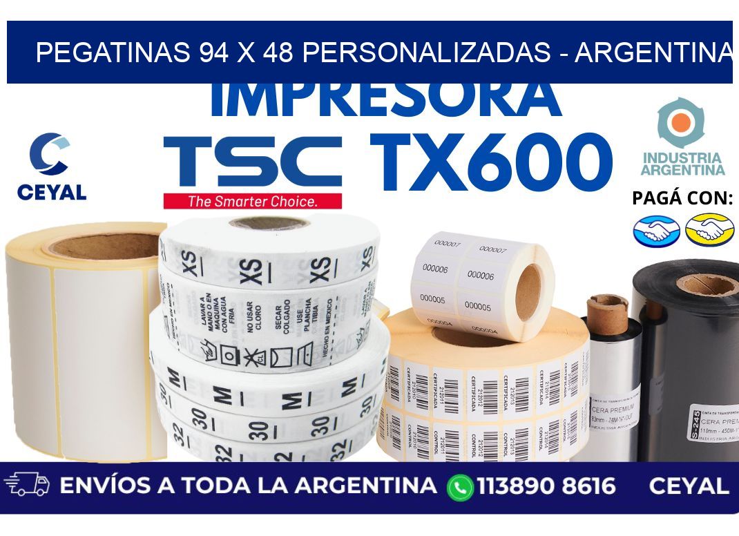 pegatinas 94 x 48 personalizadas - Argentina