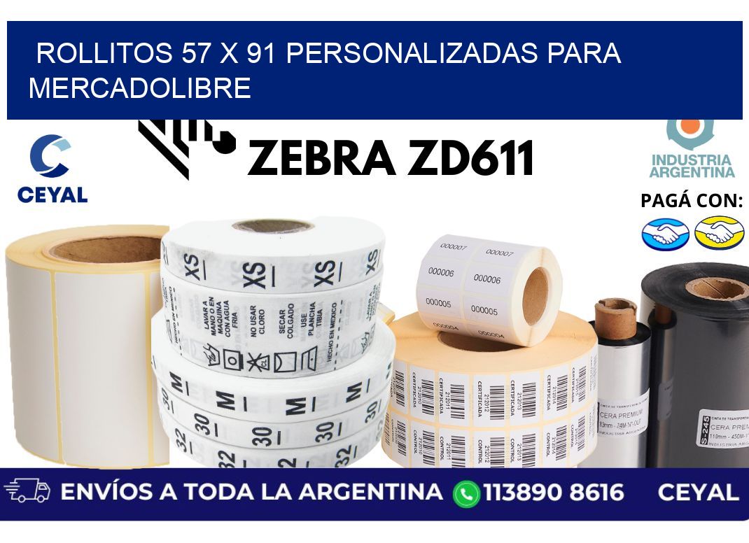 rollitos 57 x 91 personalizadas para mercadolibre