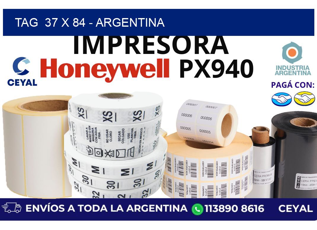tag  37 x 84 – Argentina