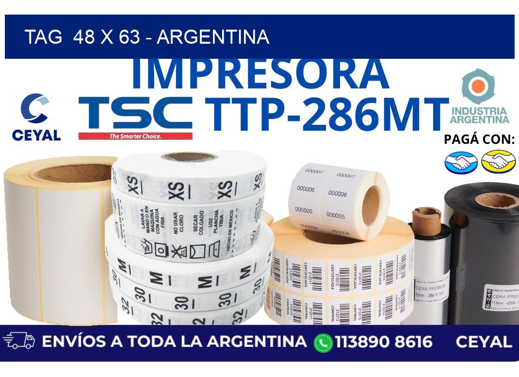 tag  48 x 63 - Argentina