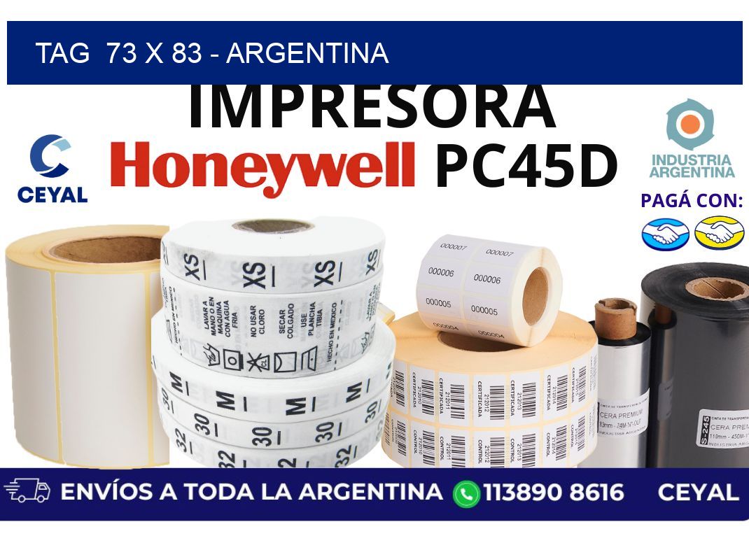tag  73 x 83 - Argentina