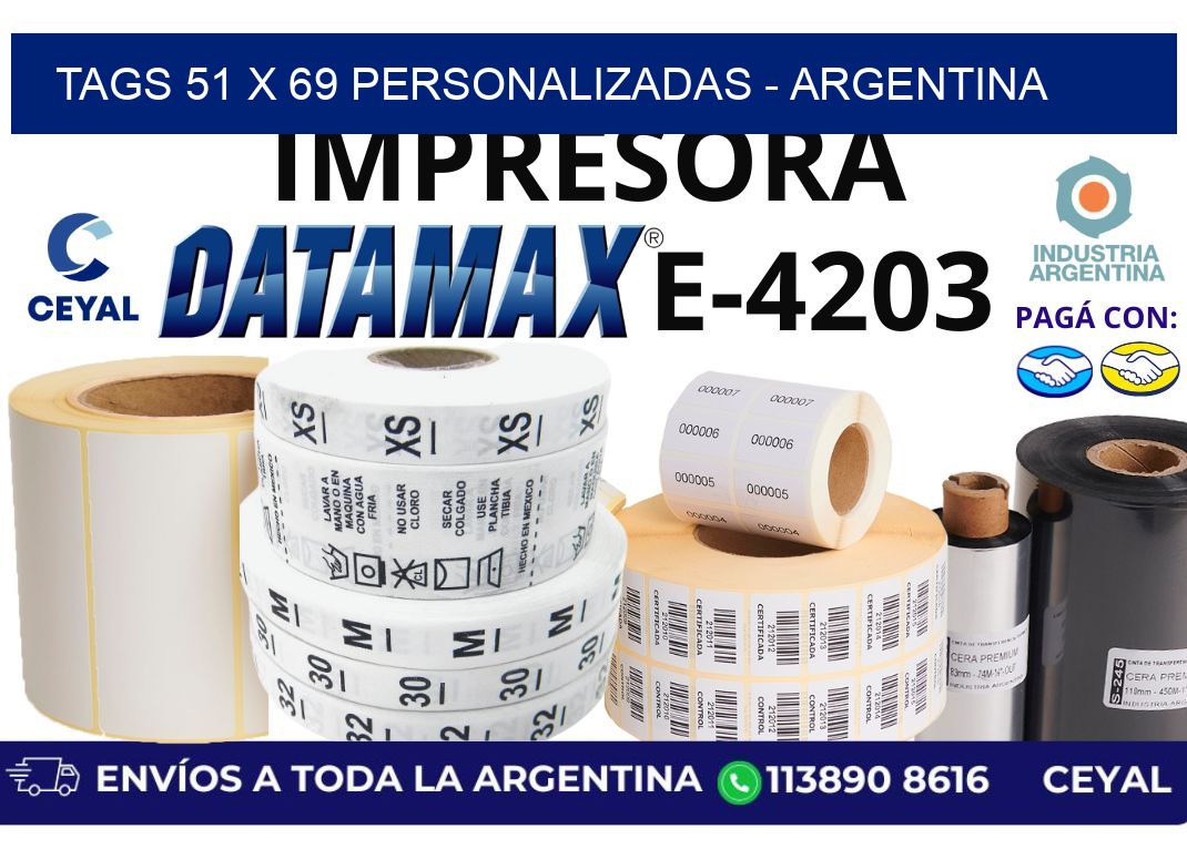 tags 51 x 69 personalizadas – Argentina