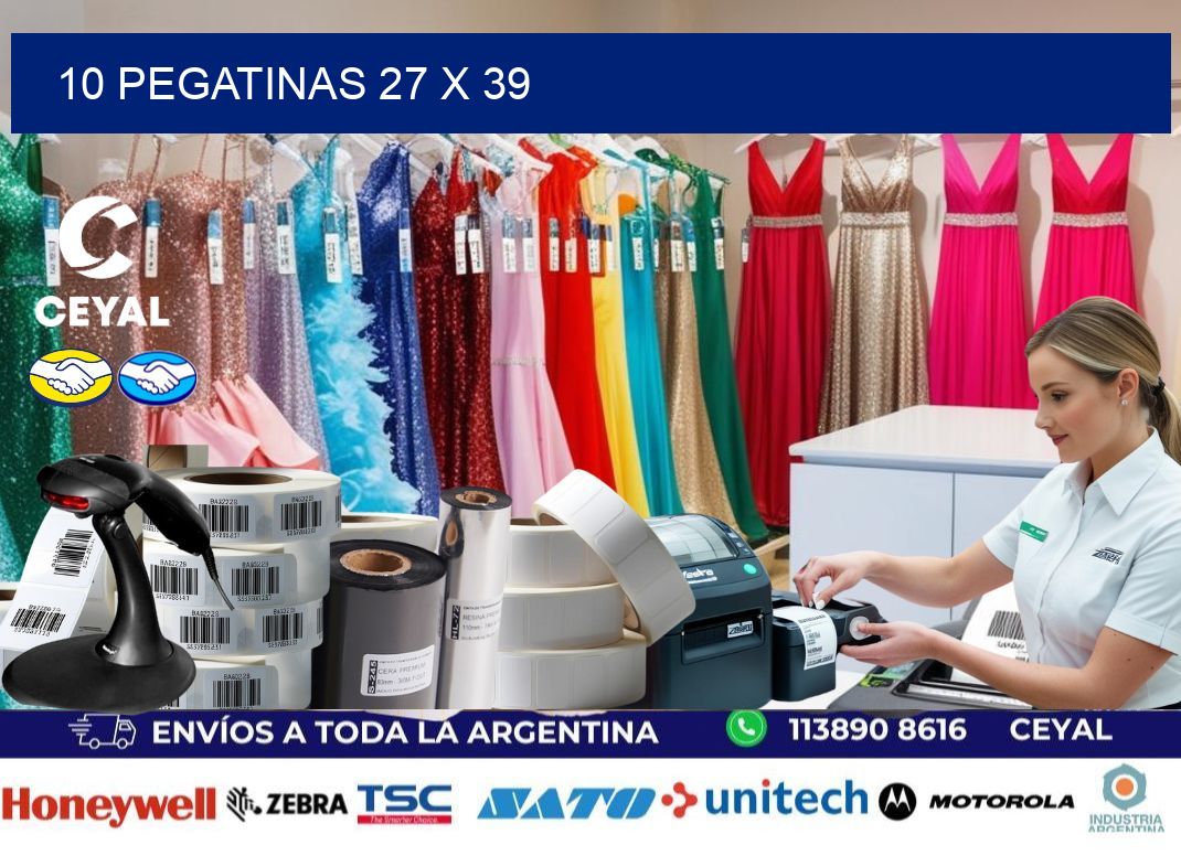 10 PEGATINAS 27 x 39