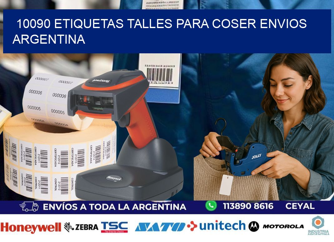 10090 ETIQUETAS TALLES PARA COSER ENVIOS ARGENTINA
