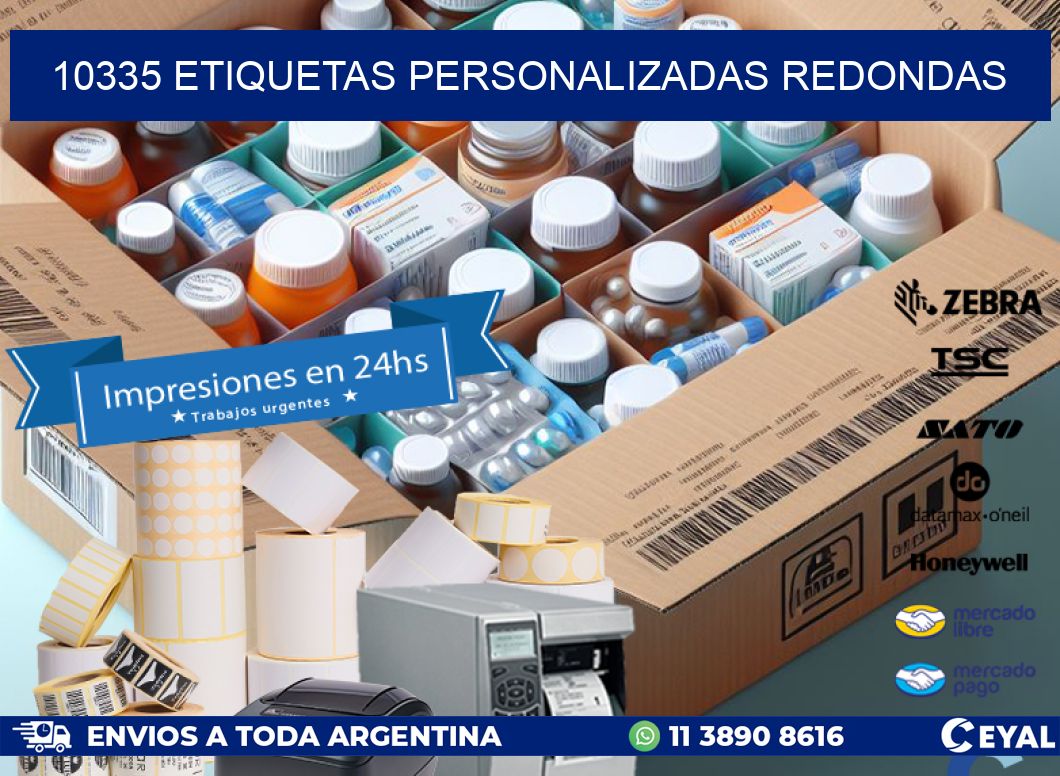10335 Etiquetas personalizadas redondas