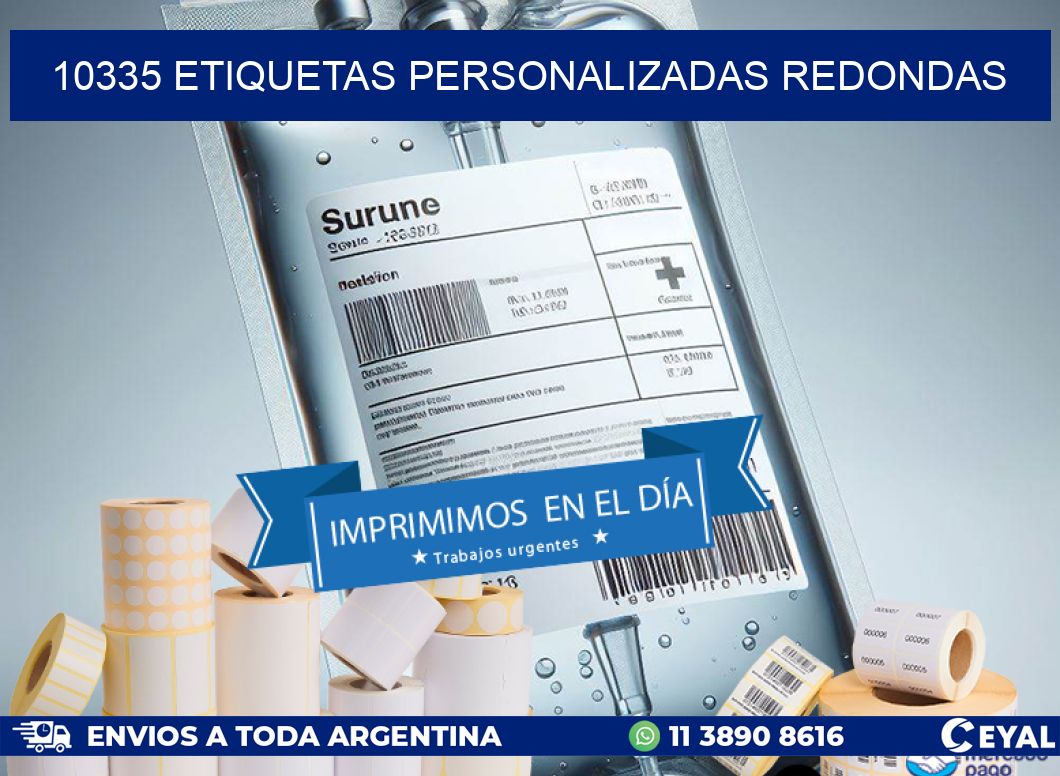 10335 Etiquetas personalizadas redondas