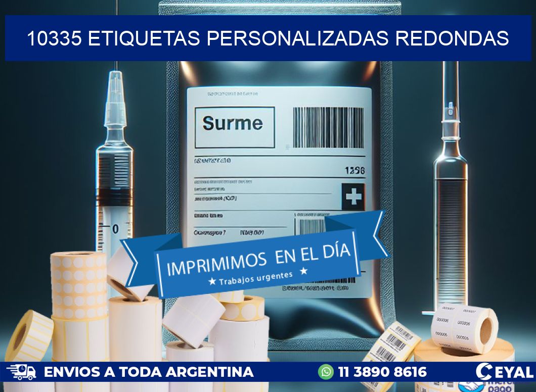 10335 Etiquetas personalizadas redondas