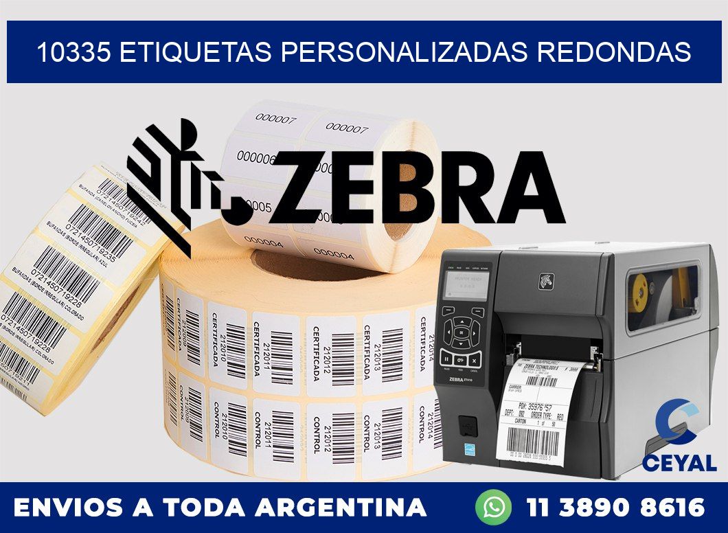 10335 Etiquetas personalizadas redondas
