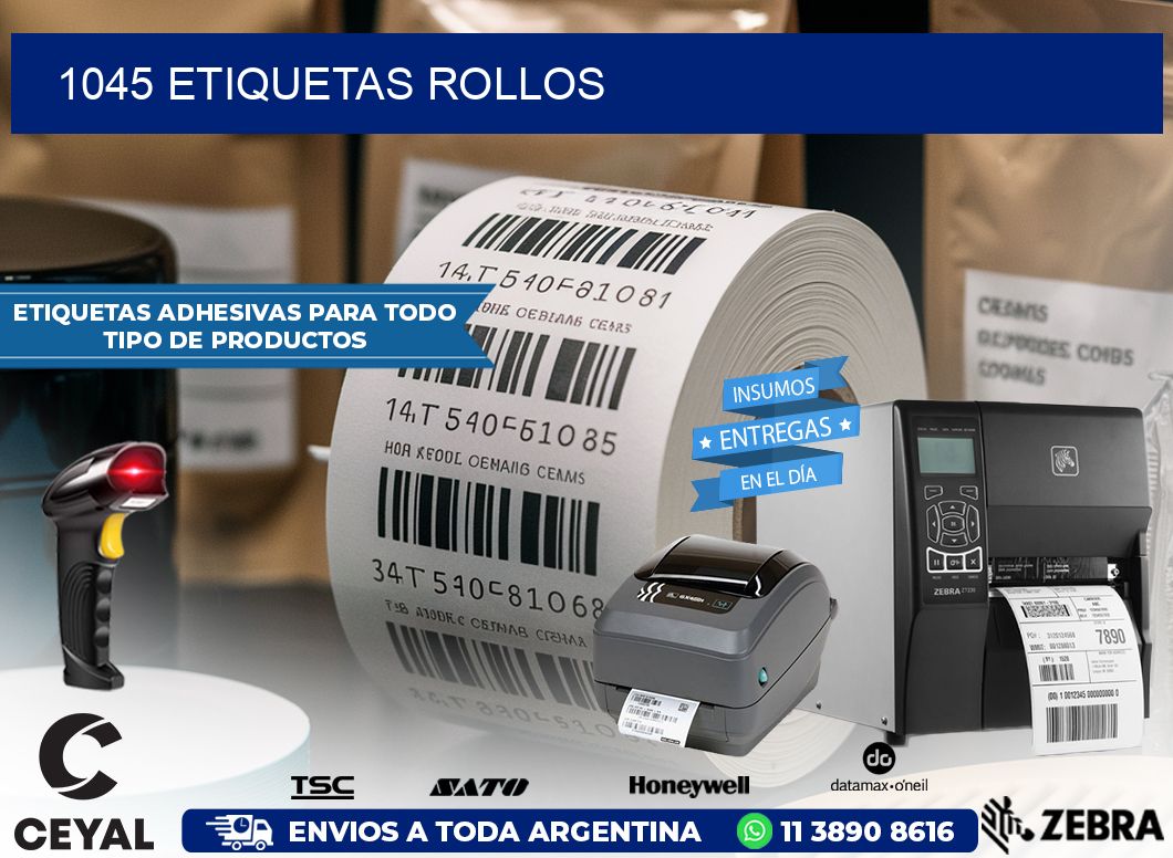 1045 etiquetas rollos