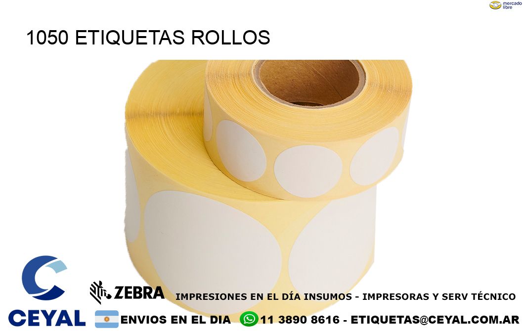 1050 etiquetas rollos
