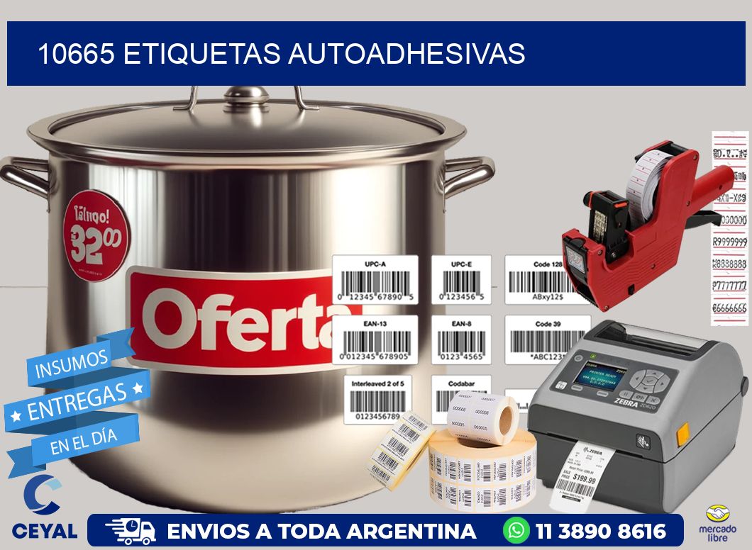 10665 etiquetas autoadhesivas