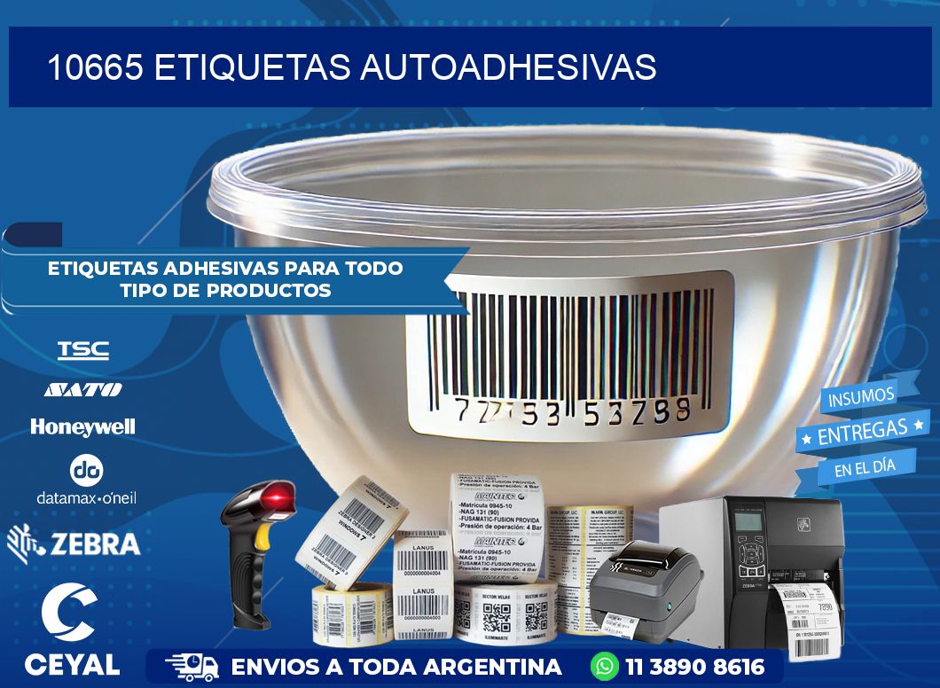 10665 etiquetas autoadhesivas