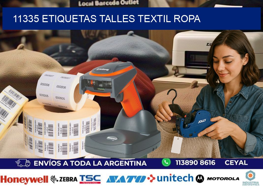 11335 ETIQUETAS TALLES TEXTIL ROPA