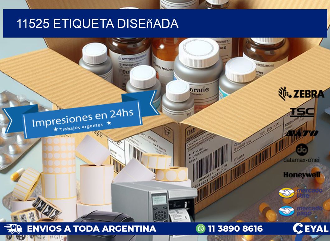 11525 etiqueta diseñada