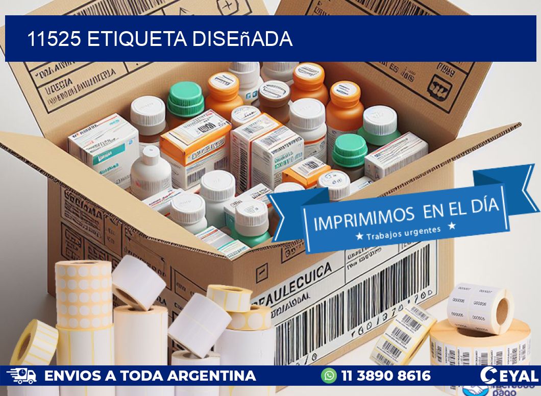 11525 etiqueta diseñada