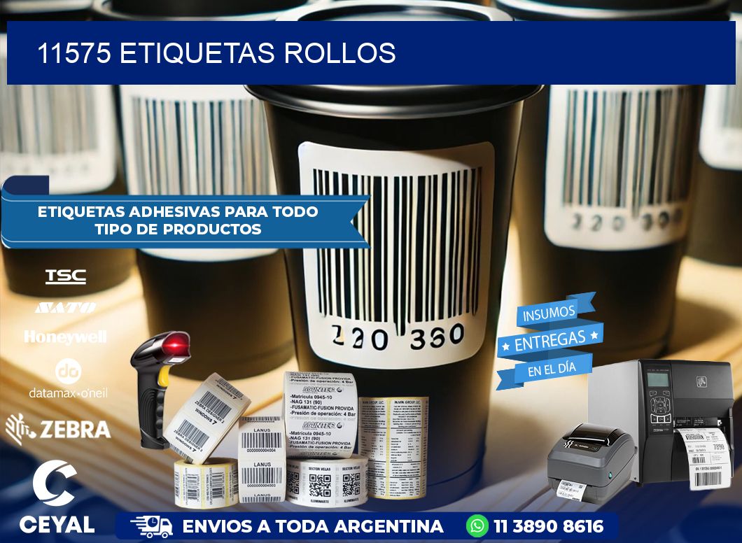 11575 etiquetas rollos