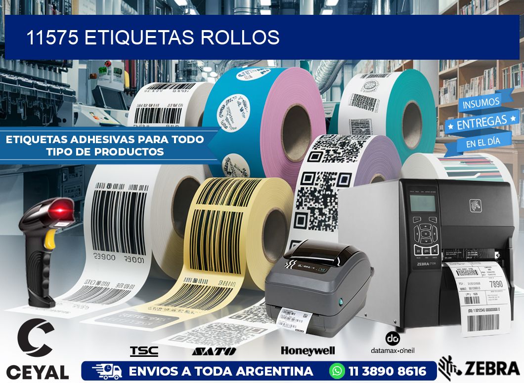 11575 etiquetas rollos