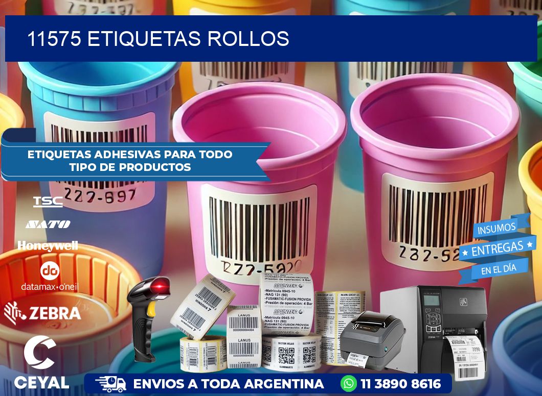 11575 etiquetas rollos
