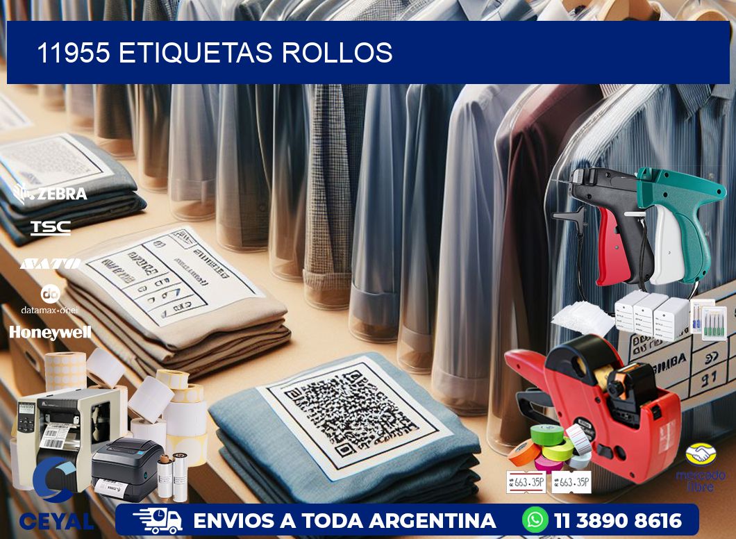 11955 etiquetas rollos