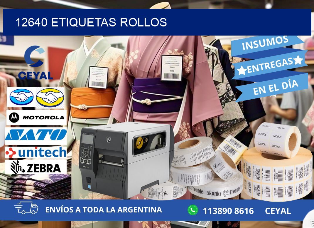 12640 etiquetas rollos