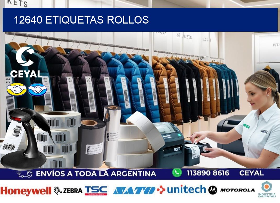 12640 etiquetas rollos
