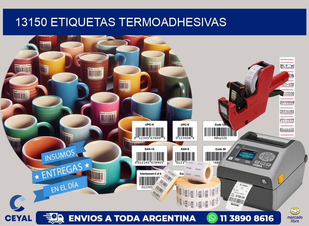 13150 etiquetas termoadhesivas