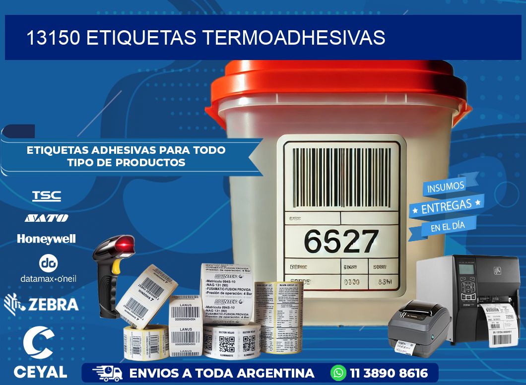13150 etiquetas termoadhesivas