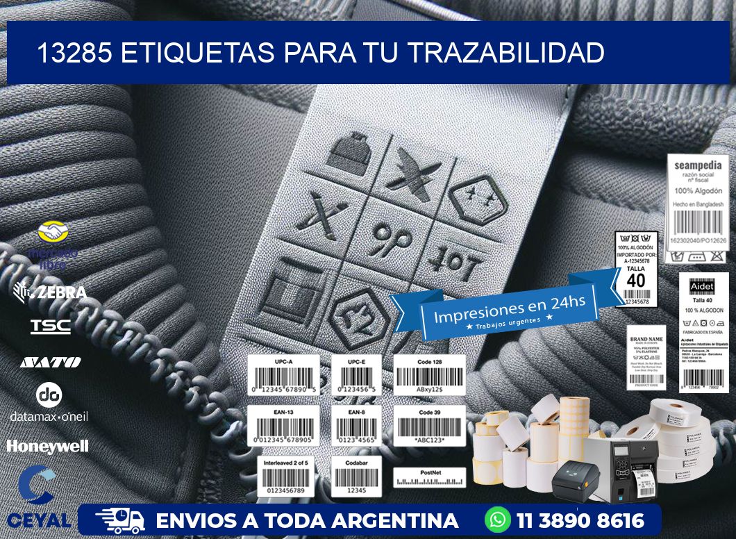 13285 etiquetas para tu trazabilidad