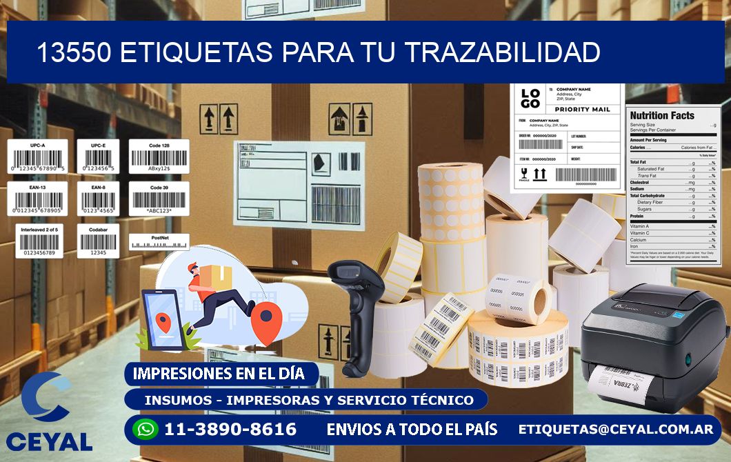 13550 etiquetas para tu trazabilidad