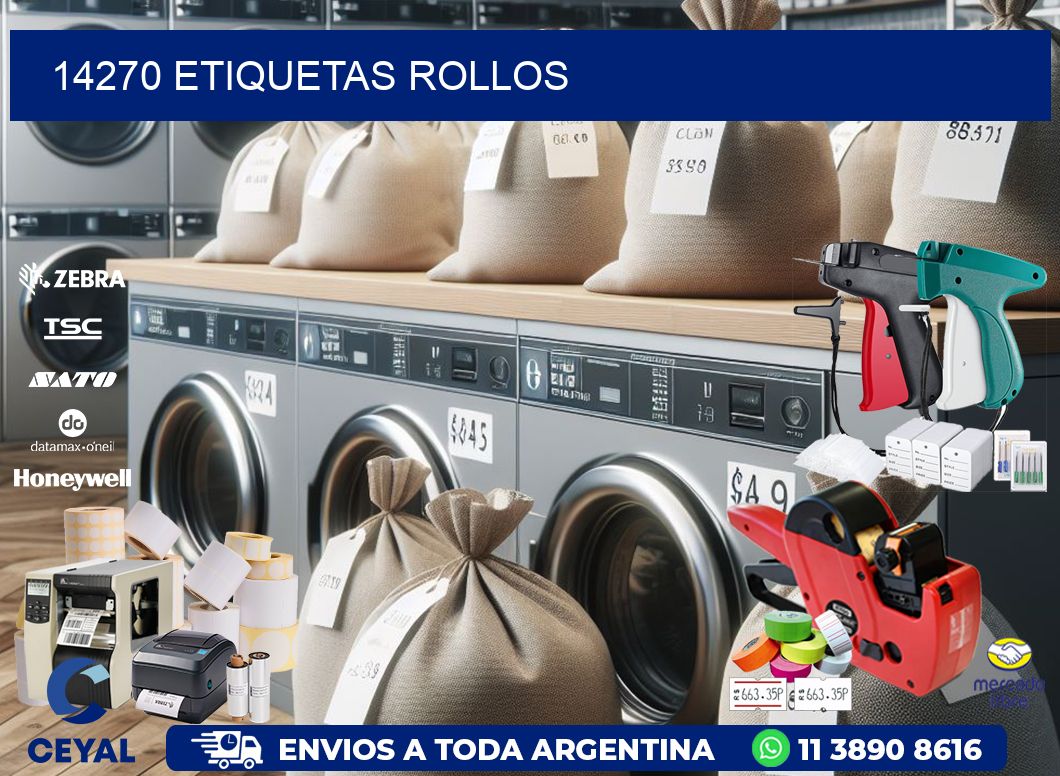 14270 etiquetas rollos