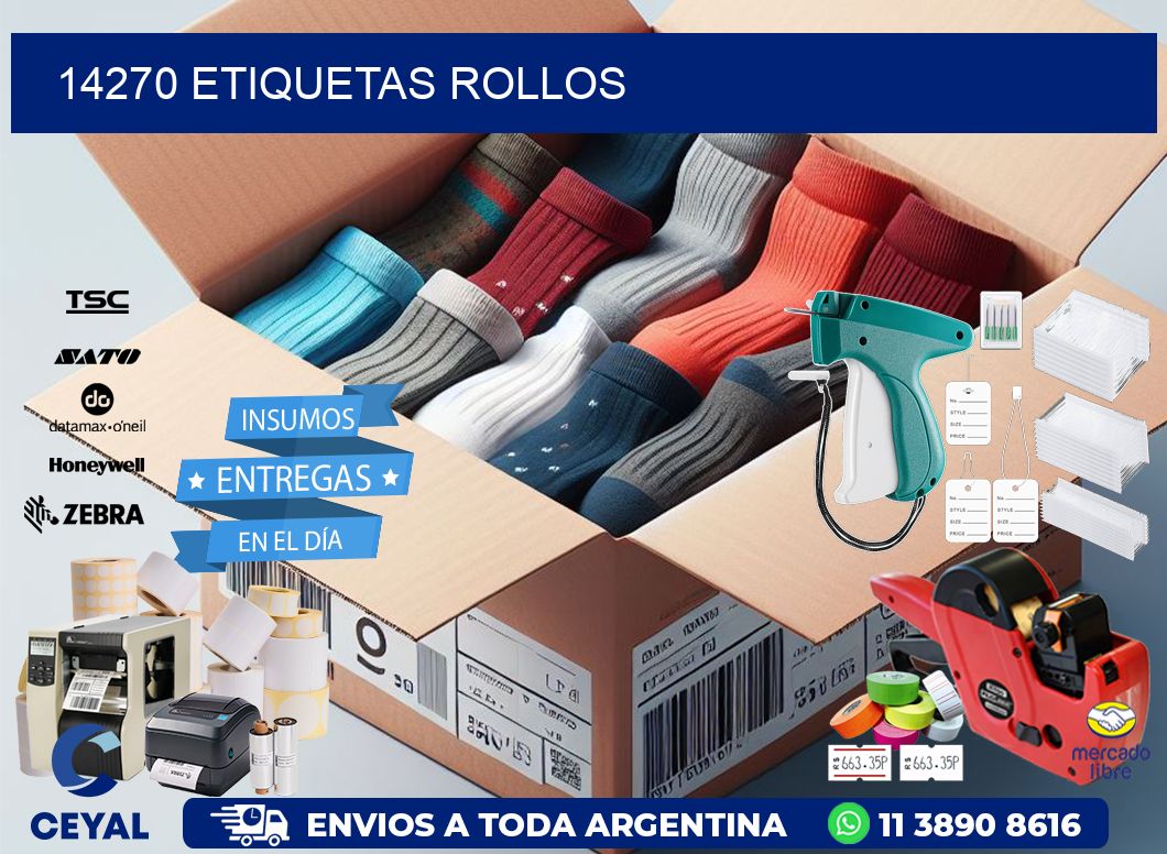 14270 etiquetas rollos