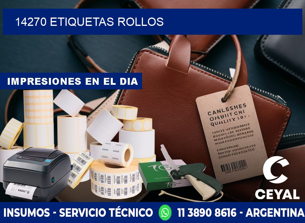 14270 etiquetas rollos
