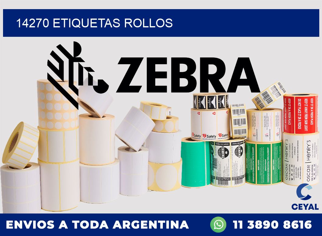 14270 etiquetas rollos