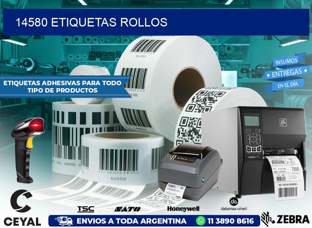 14580 etiquetas rollos
