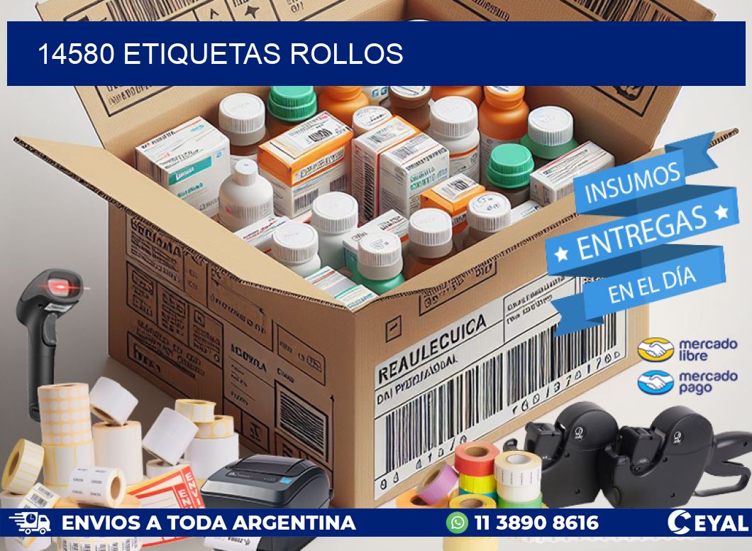 14580 etiquetas rollos