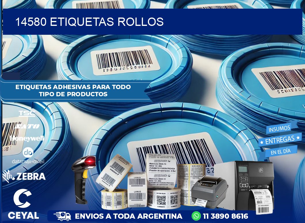 14580 etiquetas rollos