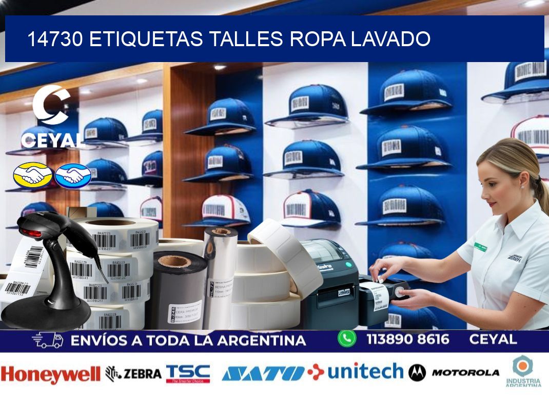 14730 ETIQUETAS TALLES ROPA LAVADO