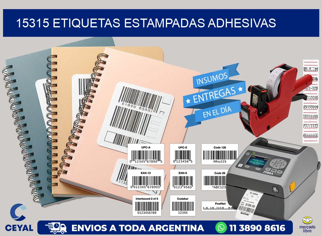 15315 etiquetas estampadas adhesivas