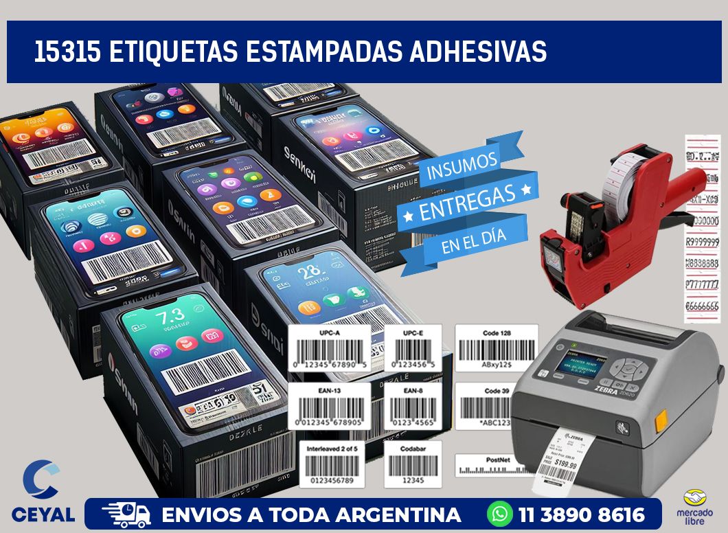 15315 etiquetas estampadas adhesivas