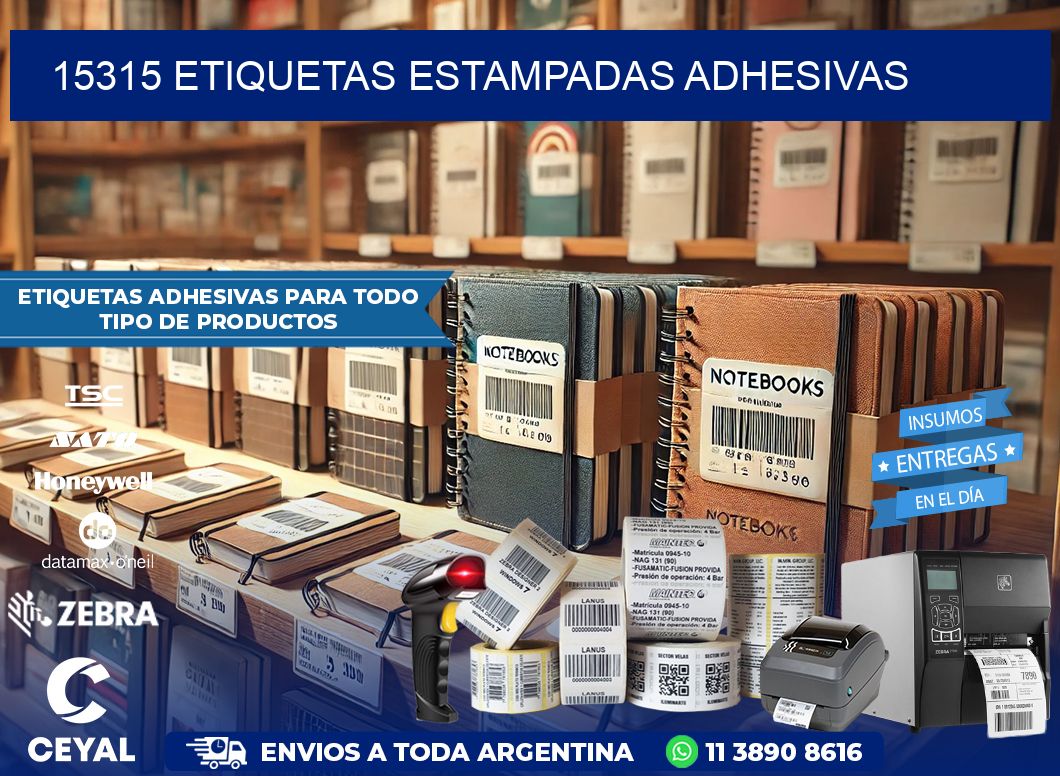 15315 etiquetas estampadas adhesivas