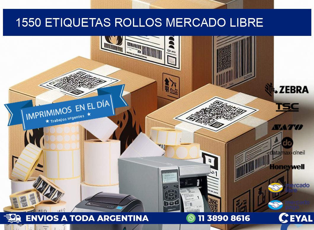 1550 etiquetas rollos MERCADO LIBRE