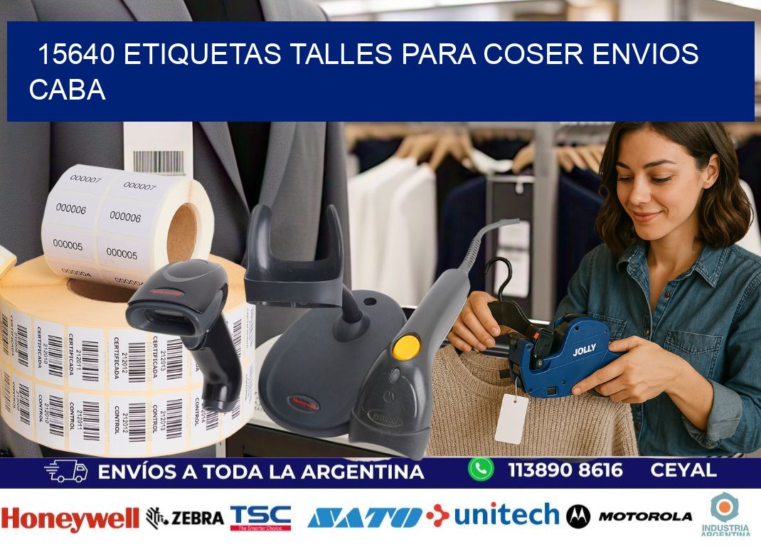 15640 ETIQUETAS TALLES PARA COSER ENVIOS CABA