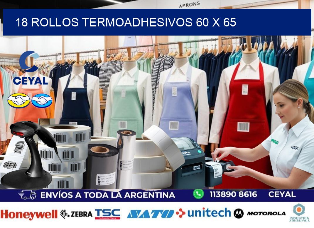 18 ROLLOS TERMOADHESIVOS 60 x 65