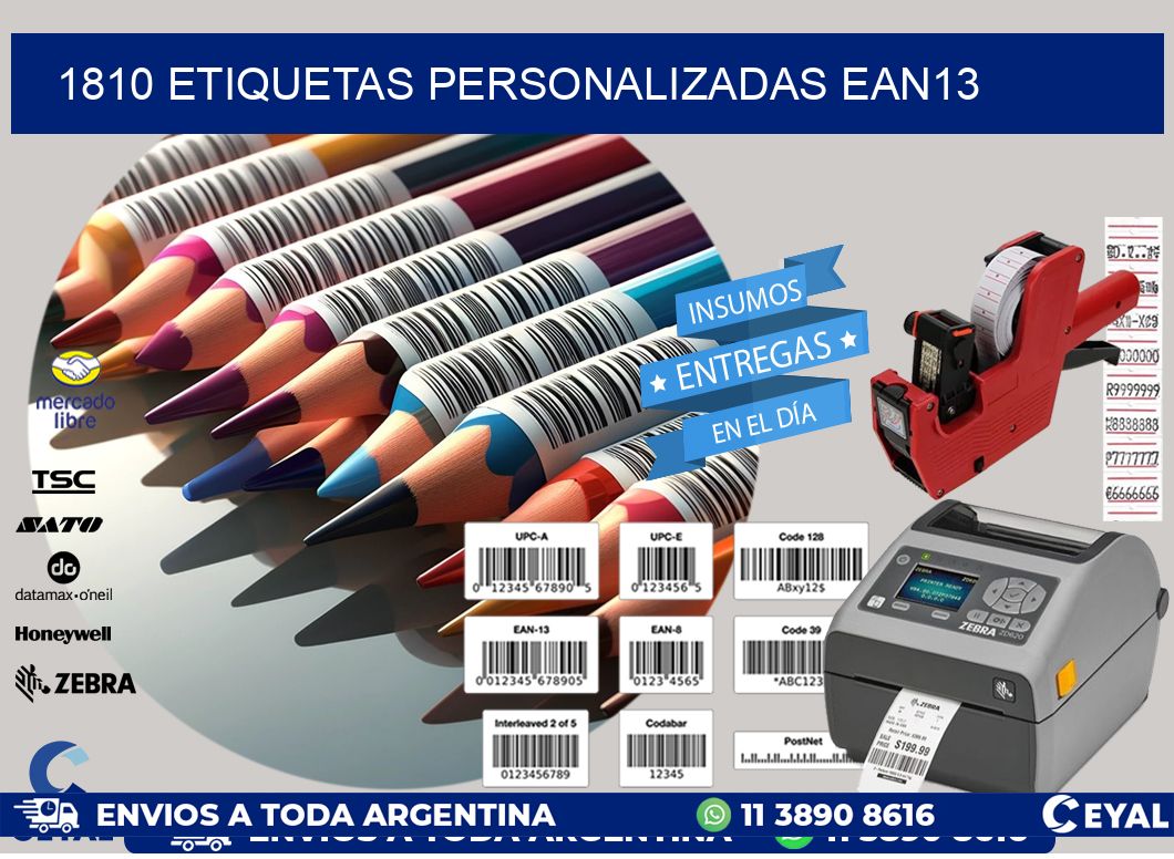 1810 Etiquetas personalizadas ean13